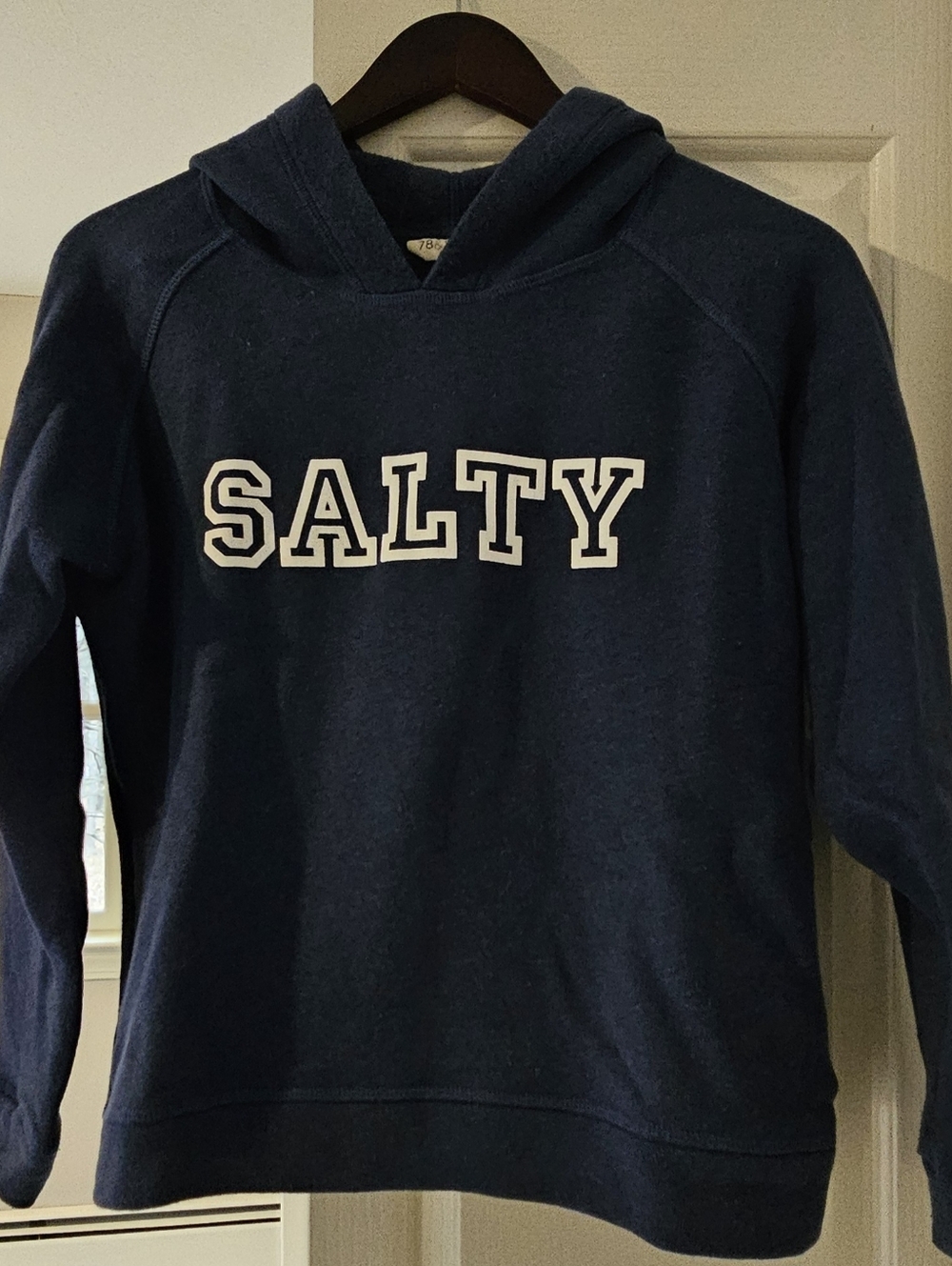 Navy 'SALTY' Hooded Sweatshirt